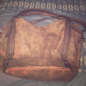 Distressed Leather Handbag
